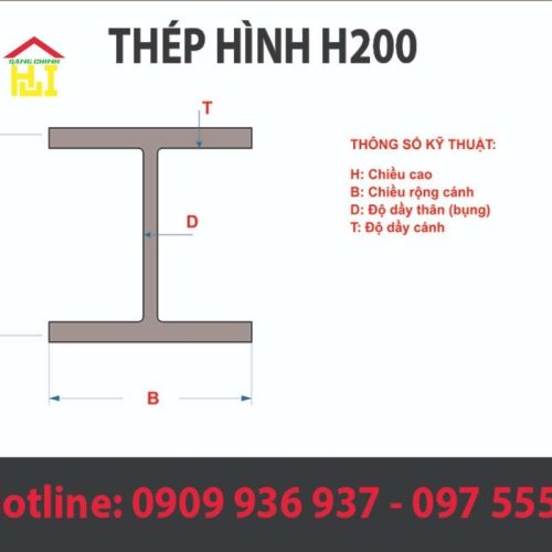 Thông số của thép hình H200