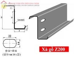 Xà gồ Z200 mạ kẽm