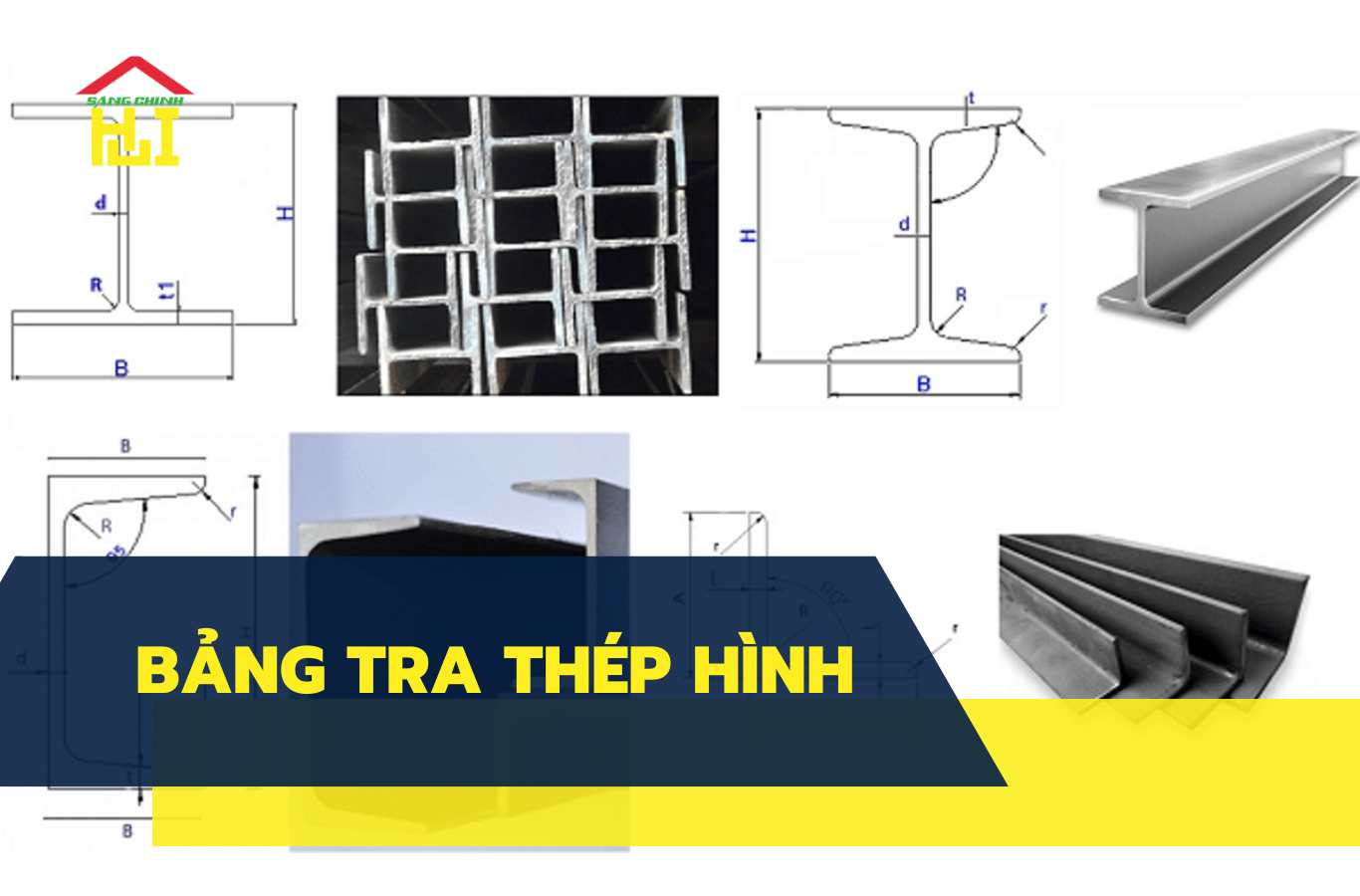 Bảng tra thép hình theo tiêu chuẩn Việt Nam