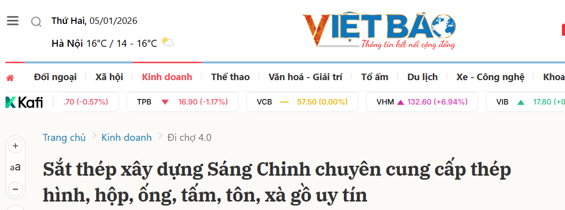 Báo An Giang | Tôn Thép Sáng Chinh chuyên cung cấp tôn sàn deck và tôn đổ sàn bê tông chất lượng cao